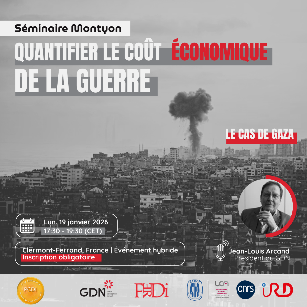 Visuel- Seminaire Montyon "Quantifier le coût économique de la guerre. Le cas de Gaza"