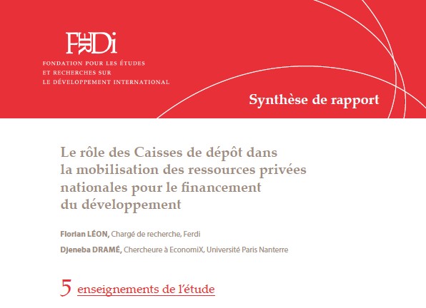Couv - synthèse du rapport "Les Caisses de dépôt, au-delà du cas français"