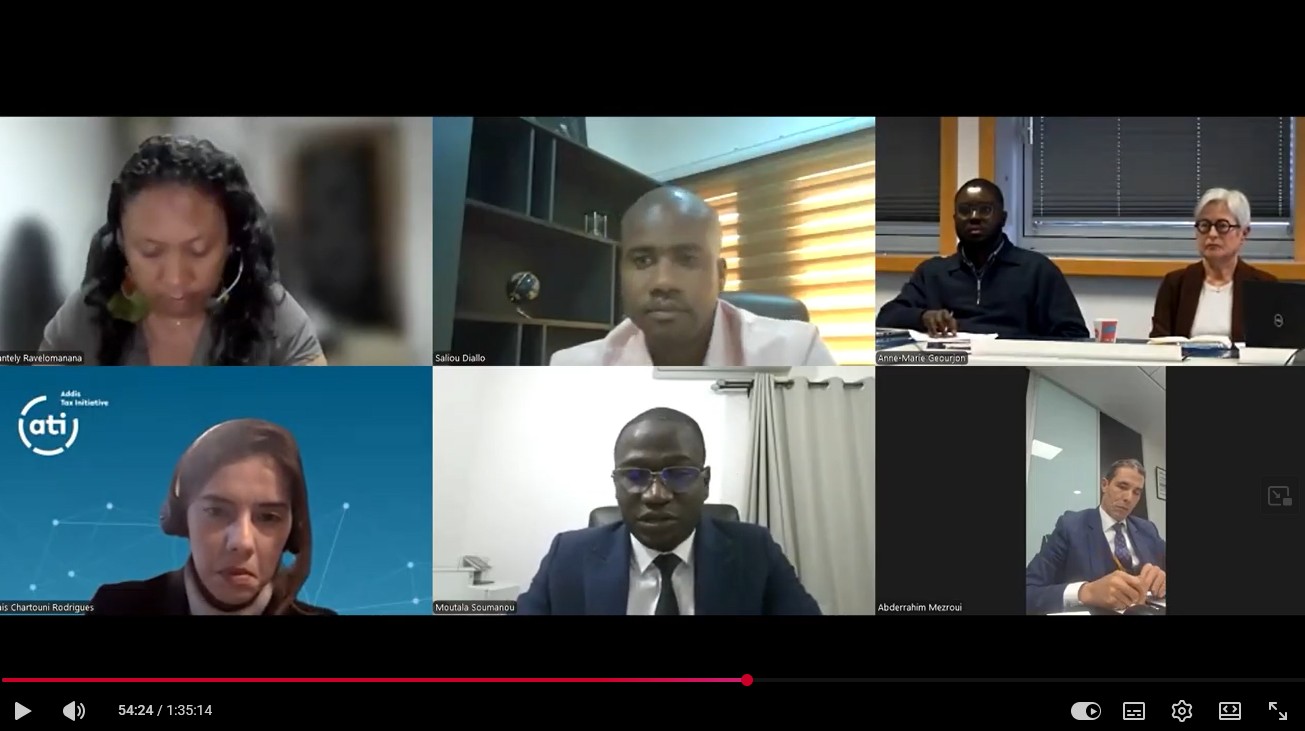 webinaire "Publication des rapports sur les dépenses fiscales : portée opérationnelle et perspectives" - capture video