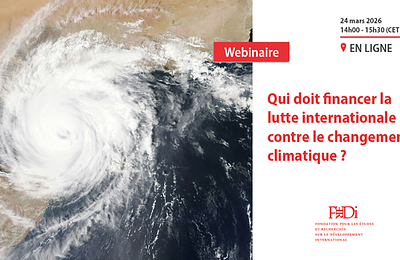 Webinaire 24 mars - Qui doit financer la lutte internationale contre le changement climatique ?
