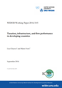 WP UNU WIDER : Taxation, infrastructure, and firm performance